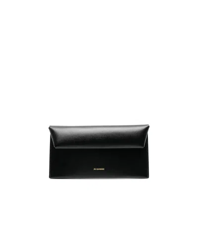 Jil Sander Logo Printed Wallet In Black