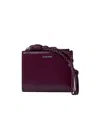 Jil Sander Mini Leather Wallet In Burgundy