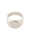 Jil Sander Logo Ring In White