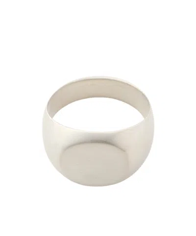 Jil Sander Logo Ring In White