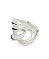 Jil Sander Logo Ring In White