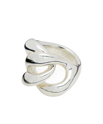 Jil Sander Logo Ring In White