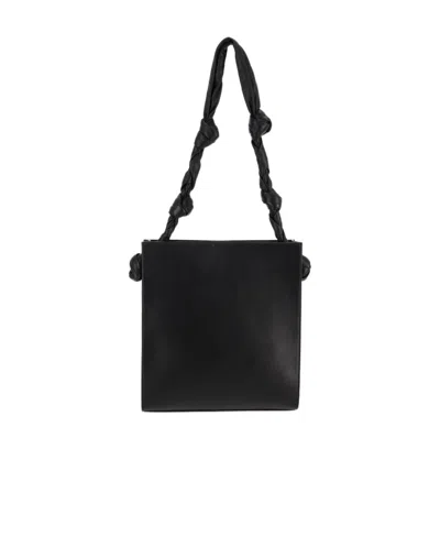 Jil Sander Tangle Logo Embossed Tote Bag In Black
