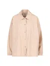 Jil Sander Logo Single-breasted Jacket In Beige