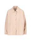 Jil Sander Logo Single-breasted Jacket In Beige