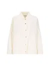 Jil Sander Cotton Blouson Jacket In Cream