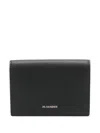 Jil Sander Logo-stamp Card Holder In Black