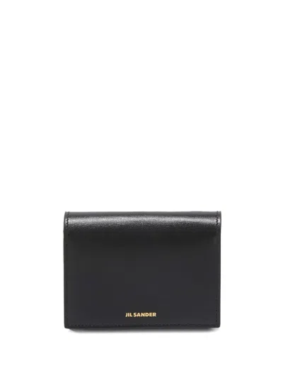 JIL SANDER LOGO-STAMP LEATHER CARD HOLDER