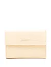 Jil Sander Logo-stamp Leather Coin Purse In Yellow