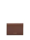 Jil Sander Logo-stamp Wallet In Brown