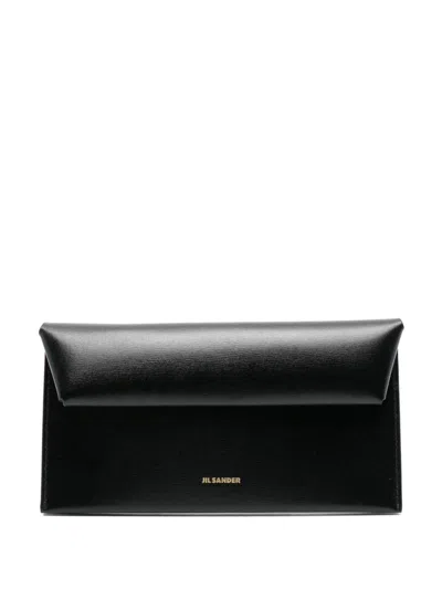 Jil Sander Logo-stamp Wallet In Black  