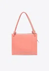 Jil Sander Logo Stamped Shoulder Bag In Pink