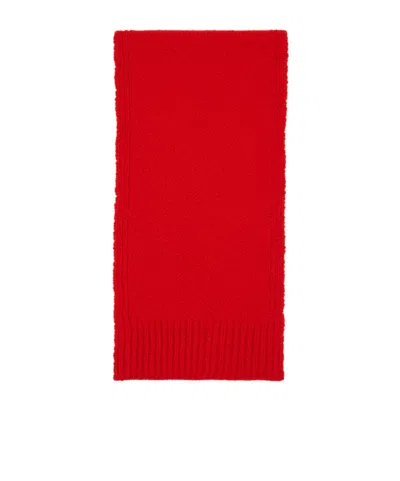 Jil Sander Logo Sticker Scarf In Red