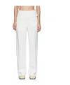 Jil Sander Logo Straight Casual Pants In White