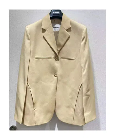 Jil Sander Logo Suit Jacket In Nude