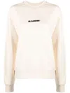 Jil Sander Ivory Cotton Sweatshirt In Neutral