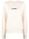 Jil Sander Ivory Cotton Sweatshirt In Neutral