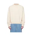 Jil Sander Beige Embroidered Logo Sweatshirt In Dune