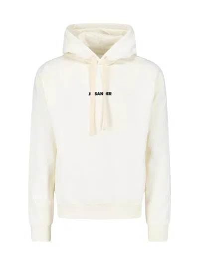 Jil Sander Logo Sweatshirt In White