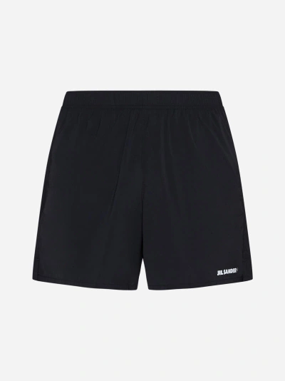 Jil Sander Logo Swim Shorts In Black