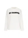 Jil Sander Minimalist Long-sleeve White T-shirt With Bold Logo