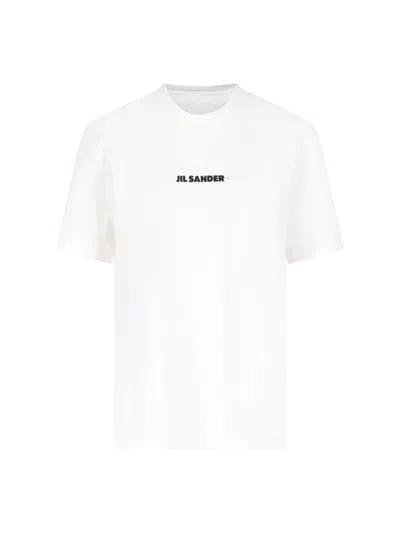 Jil Sander Logo T-shirt - White In Multi