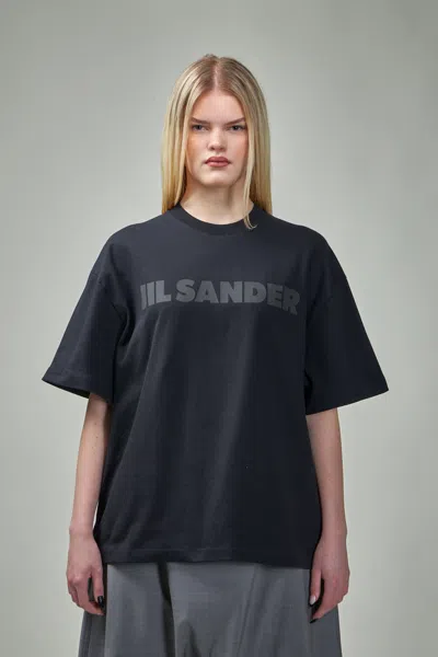 Jil Sander Logo T-shirt In Black