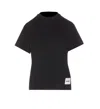 Jil Sander Set Of Three Cotton T-shirts In Black