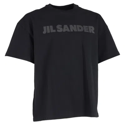 Jil Sander Cotton Jersey Logo T-shirt In Black
