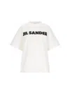 Jil Sander Women Ivory Cotton Oversize T-shirt In Multi
