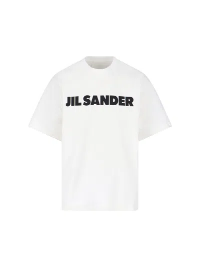 Jil Sander Logo T-shirt In Natural