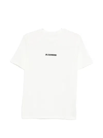Jil Sander T-shirt Bianca Con Stampa Del Logo  In White