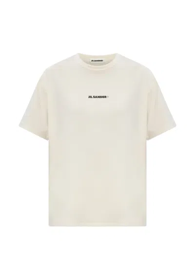 Jil Sander Logo T-shirt In Neutral