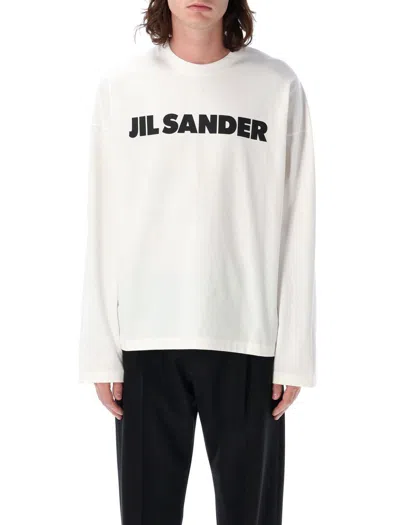 Jil Sander Logo T-shirt In Porcelain White