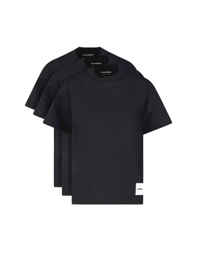 Jil Sander Logo T-shirt Set In Blue