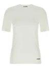 Jil Sander Contrast Logo Cotton T-shirt In White