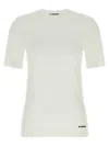 Jil Sander Contrast Logo Cotton T-shirt In White