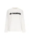 Jil Sander White Logo-print Blouse In White