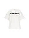 Jil Sander Women Ivory Cotton Oversize T-shirt In White