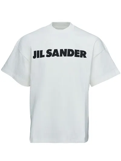 Jil Sander Printed Cotton T-shirt In White