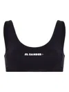 Jil Sander One-piece Black Bikini Top With Rounded Neckline In Black
