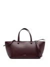 Jil Sander Classic Logo Detailed Tote Bag In Neutrals