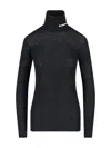Jil Sander Logo Turtleneck Sweater In Black