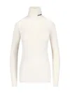 Jil Sander Logo Wool Blend Jersey Turtleneck Top