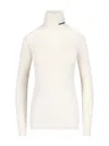 Jil Sander Logo Wool Blend Jersey Turtleneck Top