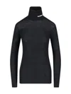 Jil Sander Logo Turtleneck Sweater In Black