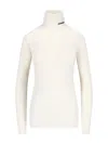 Jil Sander Logo Wool Blend Jersey Turtleneck Top
