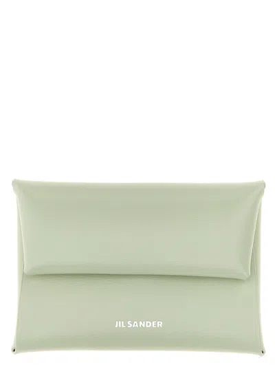 Jil Sander Logo Wallet In 459 Iceberg