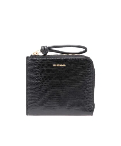Jil Sander Logo Wallet In Black