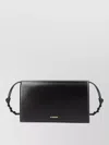 Jil Sander Tangle Wallet With Shoulder Strap In Black